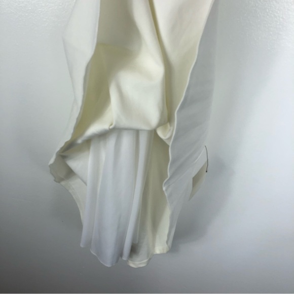 Lulus Going Steady Criss Cross Open Back Skater Ivory Mini Dress Size Medium - Picture 8 of 13